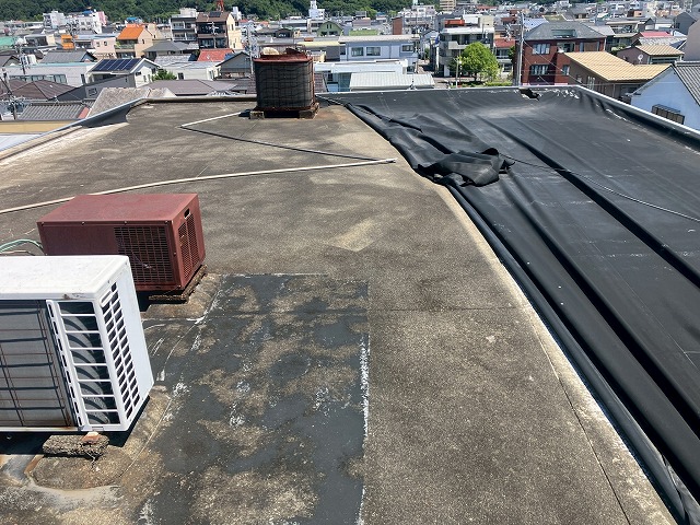 防水が劣化した屋上